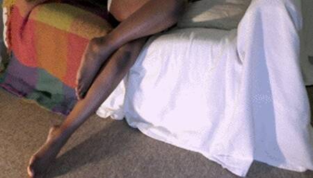 Barefoot self foot rubbing chastity Mistress