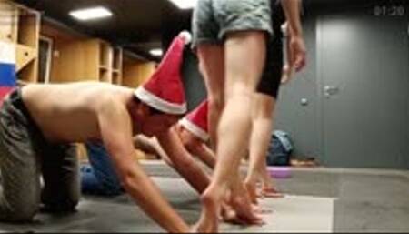 New Year training #17 (Full): facestanding & throat trampling & stepping on heads & jumping on stomach & hands trampling
