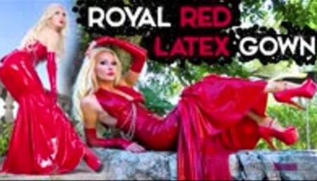 ROYAL Red Latex GOWN