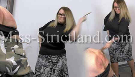 Tawsed and caned so severely by Miss Strictland