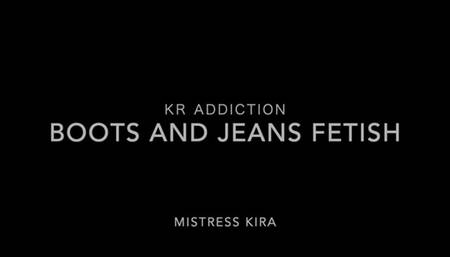 -Ass in denim jeans worship- Mistress Kira's jeans fetish work (540P)