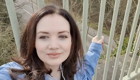 Outdoor blue panty upskirt wetting peeing