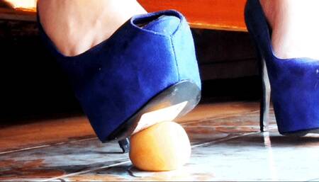 Mature fruits destruction under my shoes