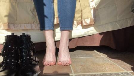 Putting on Leg Warmers