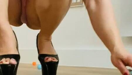 Legs, calves and biceps posing