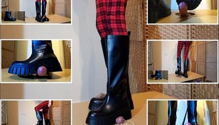 Bootjob in Big Black Boots
