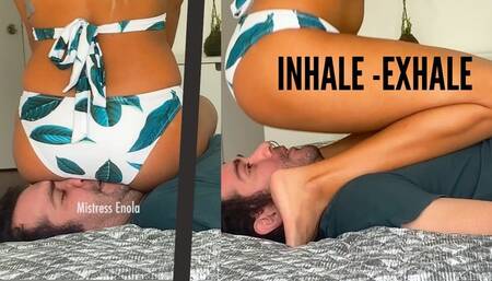 ENOLA - ASS SUFFOCATE - EXTREME face sitting and smothering domination using bikini ( sd)