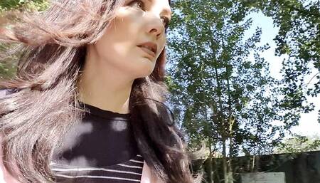 Navy leggings outdoor wetting peeing