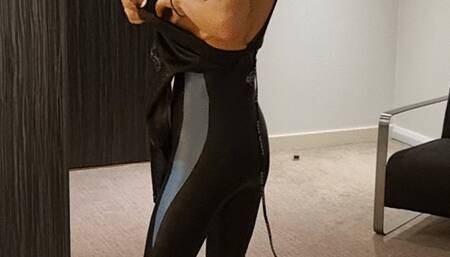 rebreather hood, neoprene wetsuit and raab jacket