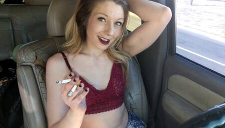 Smoking Two At Once While Driving (720p)