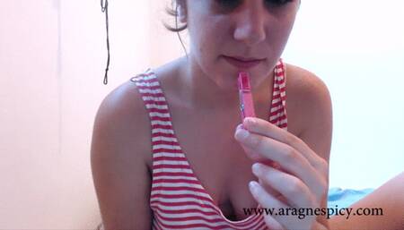 Deep insertion in my hairy ass 50cm