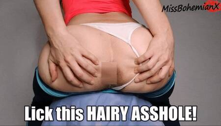 My HAIRY ASSHOLE Wants A LICK, Come On! - Spreading Ass Worship POV - WMV