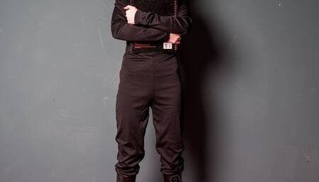 1047a Space Hike Mia laces her boots