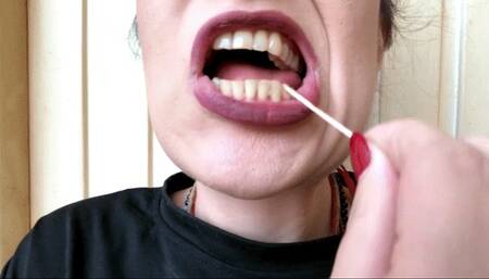 Cleaning my teeth and checking my mouth