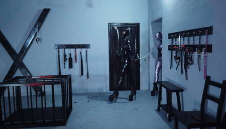 Mistress Roxi and Her Purple Latex Slavegirl