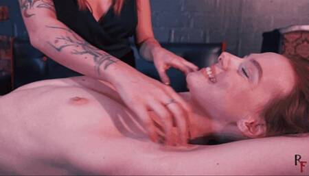 Ticklish Lisenok on massage table and lots oil with a special technique - Long upper body tickling by Alla (FULL HD MP4)