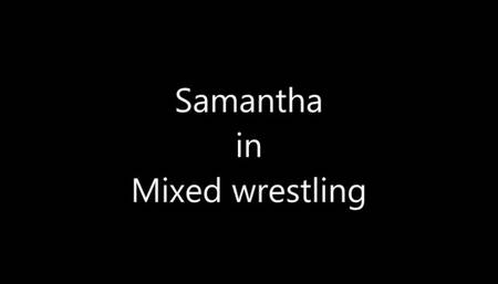 SAMANTHA IN MIXED WRESTLING MATCH