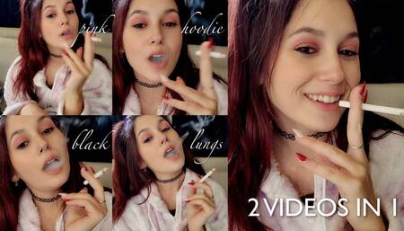 Pink Hoodie, Black Lungs (2 videos in 1)