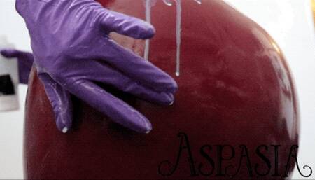 Purple Latex Ass Worship POV with Aspasia: Shining up my Ass