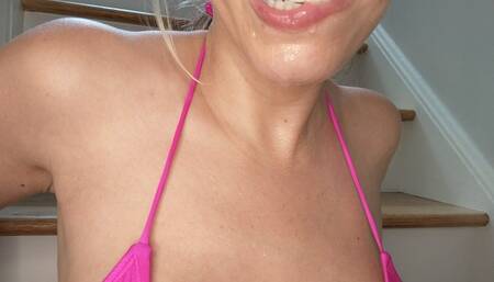 Spit bubbles drooling mouth fetish views