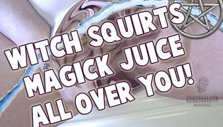 (POV) Witch squirts you in the eye with her magick pussy juice!