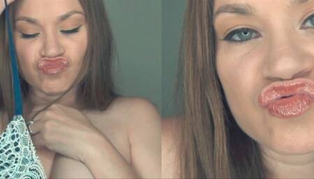 Lip Smelling And Squeezing Tits (MP4) ~ MissDias Playground