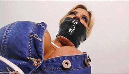 Charlie in: Devil-Bikers' Revenge: The Power Stuttered On & Off Throughout Her Long, Stormy Night of Tight, Inescapable Captivity! (WMV)