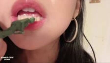 Giantess Aimee Chu Go Tiny Soldiers Hunting, Collect Them In Jean Pocket And Vore At The End