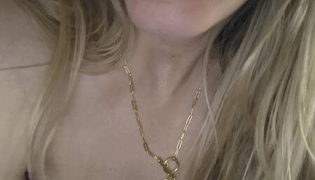 Teeth licking finger bite