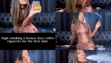 Smoking brown clove coffee cigarette for the first time!