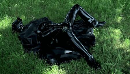 Latex Girl In Heavy Rubber Outfit Masturbates Outdoor - Part 2 of 2