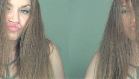 Hair Combing Over Face Lip Smelling (MP4) ~ MissDias Playground