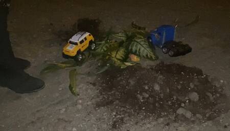 Heeled boots easily flatten toys