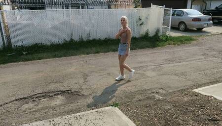 College Girl agrees to Kick me in the Balls