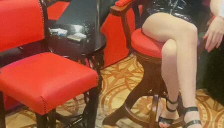 Two twins Footjob for very lucky slave