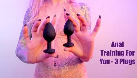 Anal Training For Cock - 3 Plugs