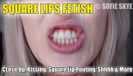 Square Lips Fetish Close Up Show FETISH KINK
