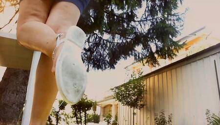 Italian giantess in the garden