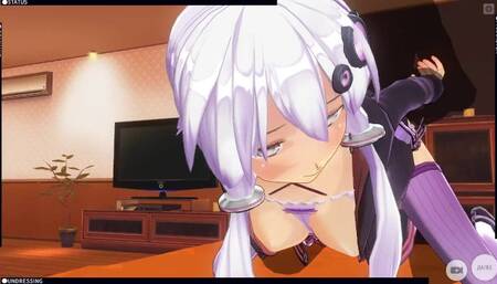 3D HENTAI Yuzuki Yukari Lets Cum in her Pussy