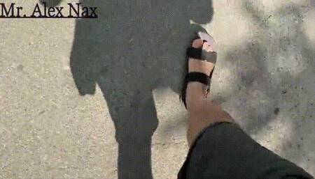 Admire the feet of the Master walking along the road!  WMV