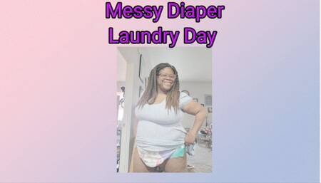 Tiana's Fantasies Enema Task Diapered and Messy At The Laundromat