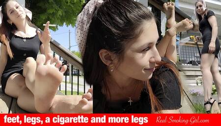 Legs, Feet, Cigarette - and More Legs!
