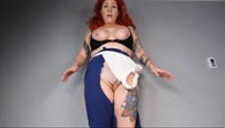 Girlfriends Growth turns her into Horny Giantess! Redhead rapid growth destroys Shirt, Pants, Socks and Panties! MP4 1080