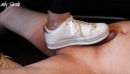 Shoejob with white sneakers