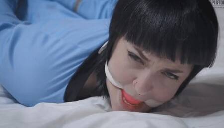 Royal Star Trek Officer Hogtied ball gagged drooling