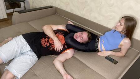 A fun process of putting on headphones