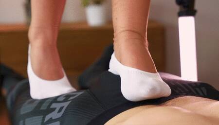 Helena In Tan Stockings Massaging A Cock In Leggings - Part 01 - UHD 3840x2160 - 4K