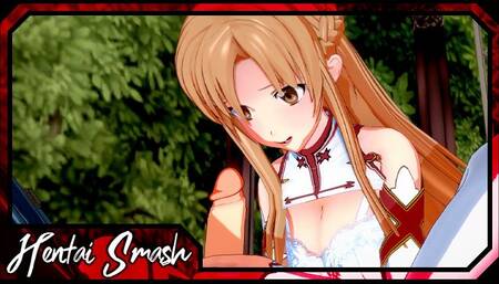 Asuna Swallows Kirito's Load before Riding his Face - Sword Art Online Hentai