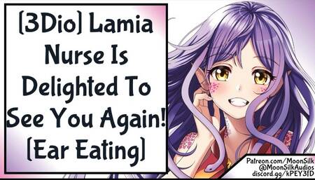 3Dio Lamia Nurse is Delighted to see you Again! Ear Eating ASMR Wholesome