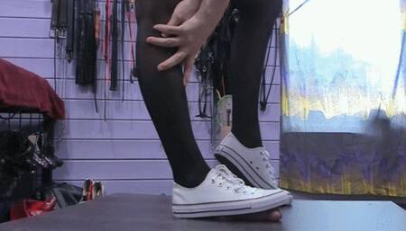 White converse trampling and shoejob